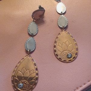 Nomination stainless steel and rose gold earrings